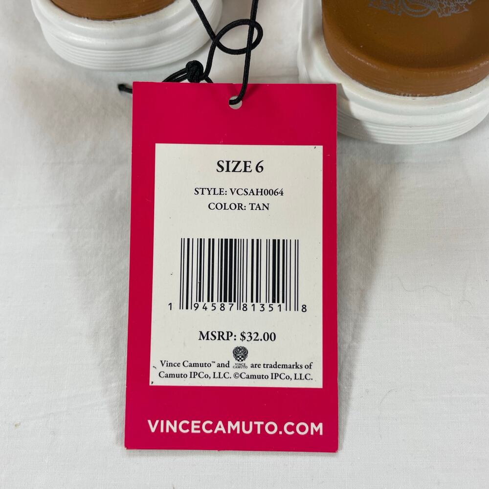 Vince Camuto Girl's Quilted Tan Charm Sandals Size 6 NWT - Picture 3 of 6